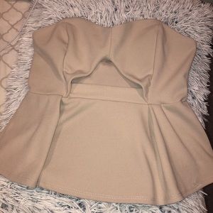 strapless blouse
